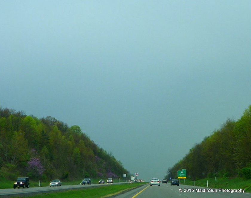 Spring is returning.  (I'm not sure, but think I took this just before we entered Pennsylvania to stop for the night.