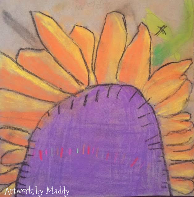 A sunflower as interpreted by my youngest granddaughter.