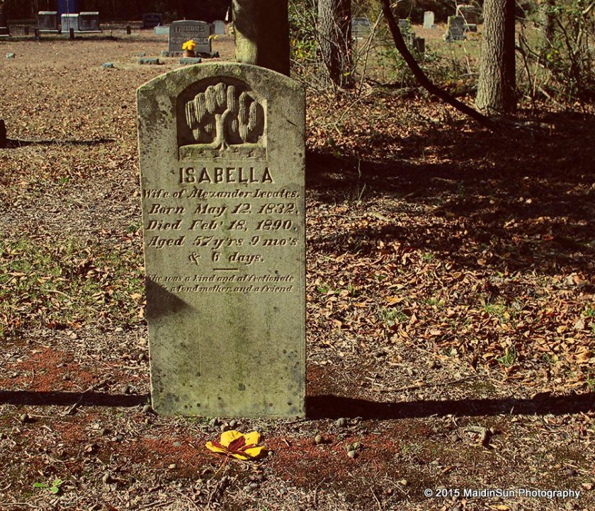 Isabella. "She was a kind and affectionate wife, a fond mother, and a friend to all."